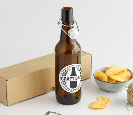 Botella para Cerveza, Para Envasar Cerveza con Caja y Etiqueta